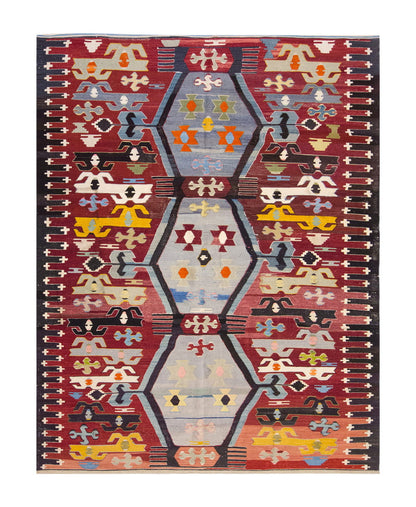 Vintage Large Afyon Kilim, 186 x 310 cm / 6.1 x 10.2 ft Kilim