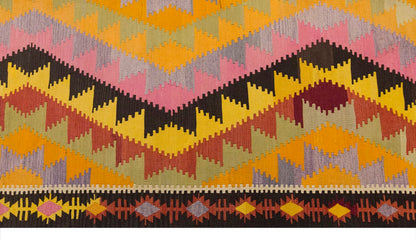 Vintage Large Afyon Kilim, 199 x 324 cm / 6.6 x 10.8 ft Kilim