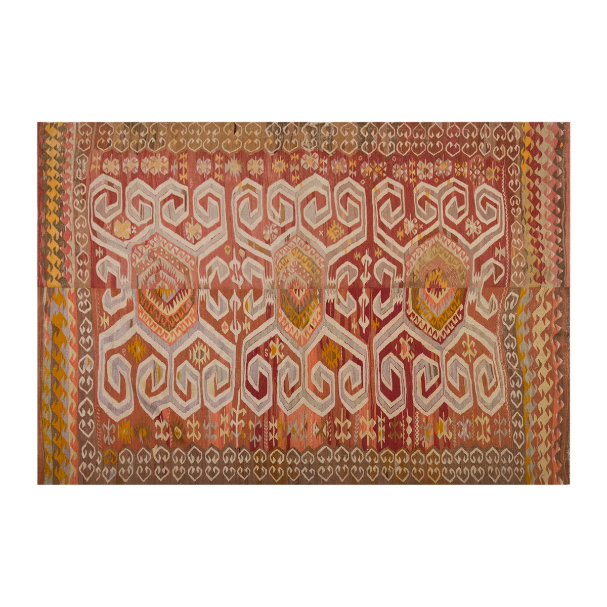 Vintage Large Afyon Kilim, 232 x 294 cm / 7.7 x 9.8 ft Kilim