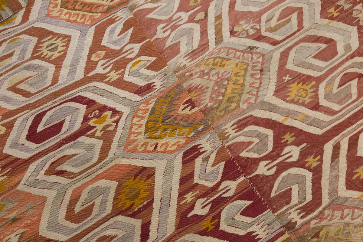 Vintage Large Afyon Kilim, 232 x 294 cm / 7.7 x 9.8 ft Kilim