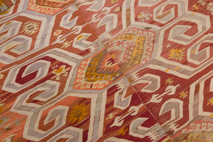 Vintage Large Afyon Kilim, 232 x 294 cm / 7.7 x 9.8 ft Kilim