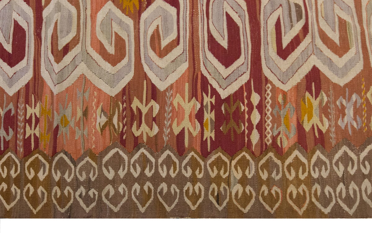 Vintage Large Afyon Kilim, 232 x 294 cm / 7.7 x 9.8 ft Kilim
