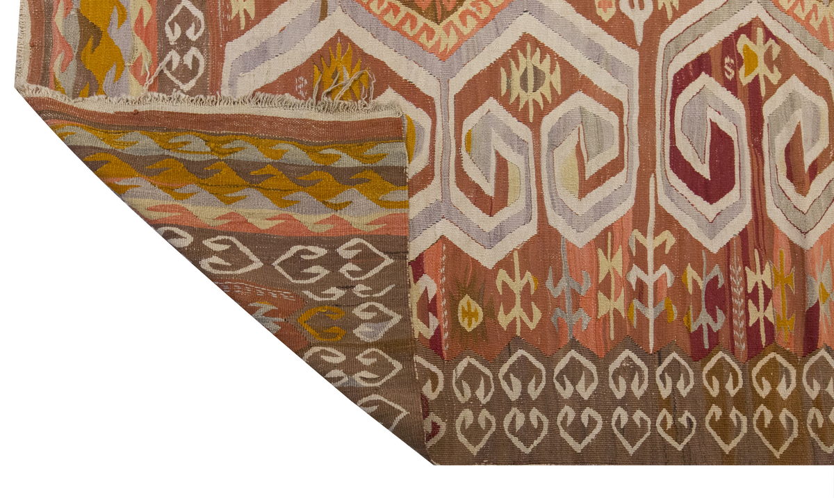 Vintage Large Afyon Kilim, 232 x 294 cm / 7.7 x 9.8 ft Kilim
