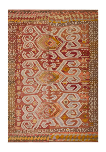 Vintage Large Afyon Kilim, 232 x 294 cm / 7.7 x 9.8 ft Kilim
