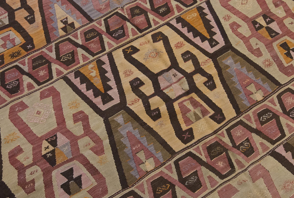 Vintage Large Anatolian Kilim, 189 x 394 cm / 6.2 x 13 ft Kilim
