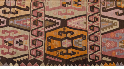 Vintage Large Anatolian Kilim, 189 x 394 cm / 6.2 x 13 ft Kilim