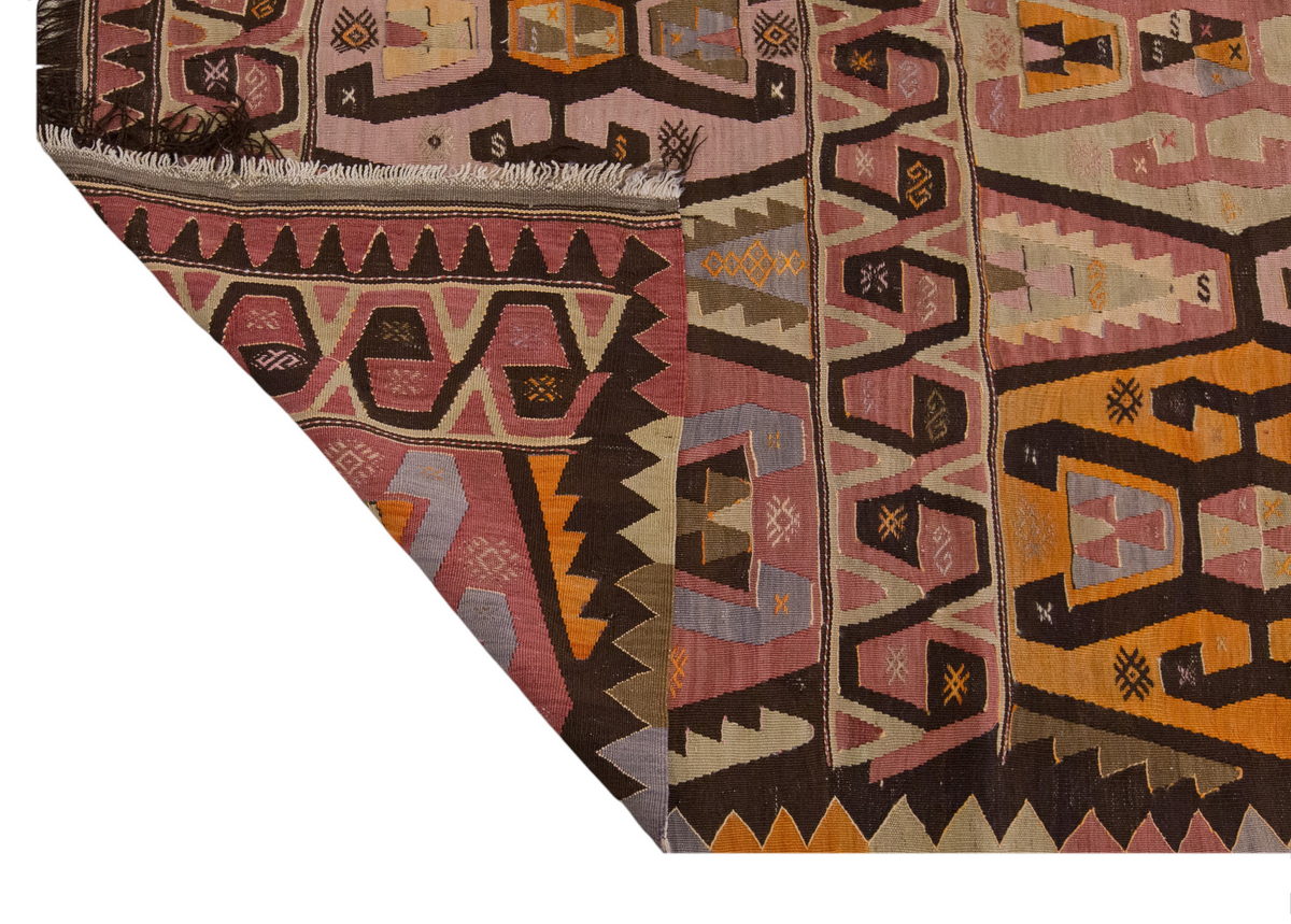 Vintage Large Anatolian Kilim, 189 x 394 cm / 6.2 x 13 ft Kilim