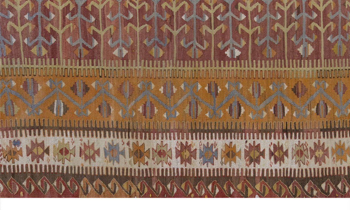 Vintage Large Aydın Kilim, 167 x 331 cm / 5.6 x 11 ft Kilim