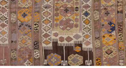 Vintage Large Aydın Kilim, 169 x 382 cm / 5.7 x 12.6 ft Kilim