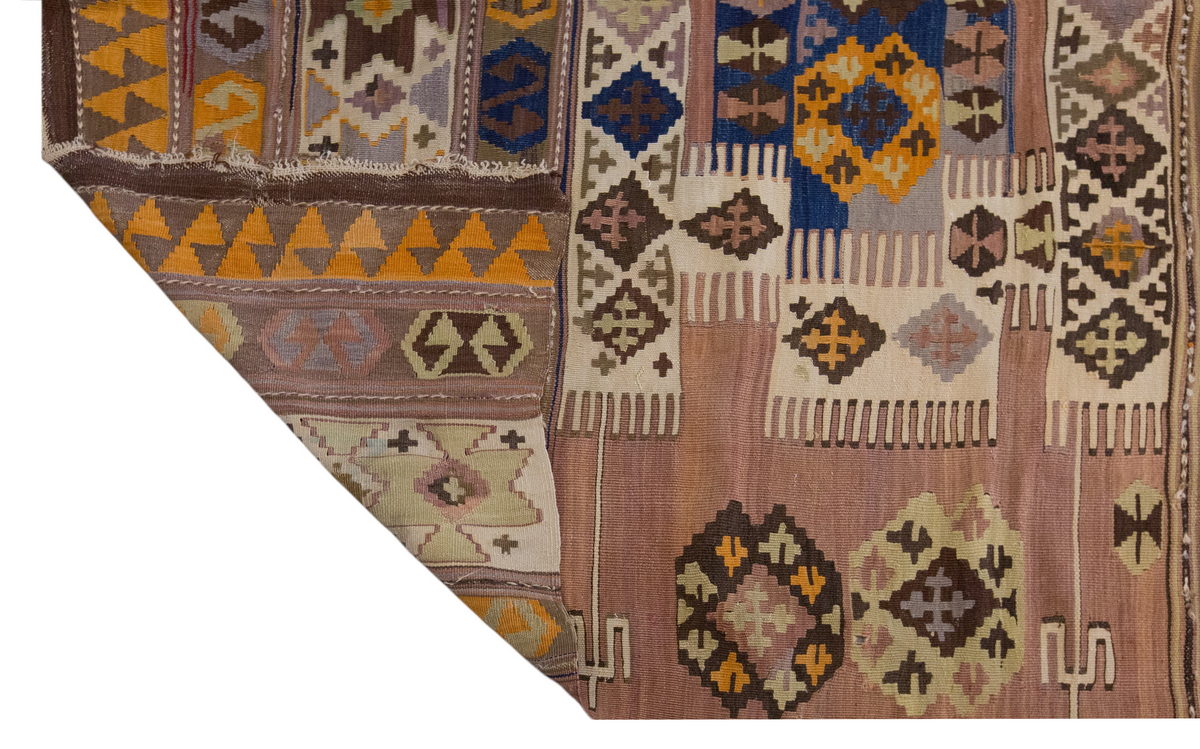 Vintage Large Aydın Kilim, 169 x 382 cm / 5.7 x 12.6 ft Kilim