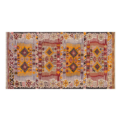 Vintage Large Aydın Kilim, 185 x 400 cm / 6 x 13.1 ft Kilim