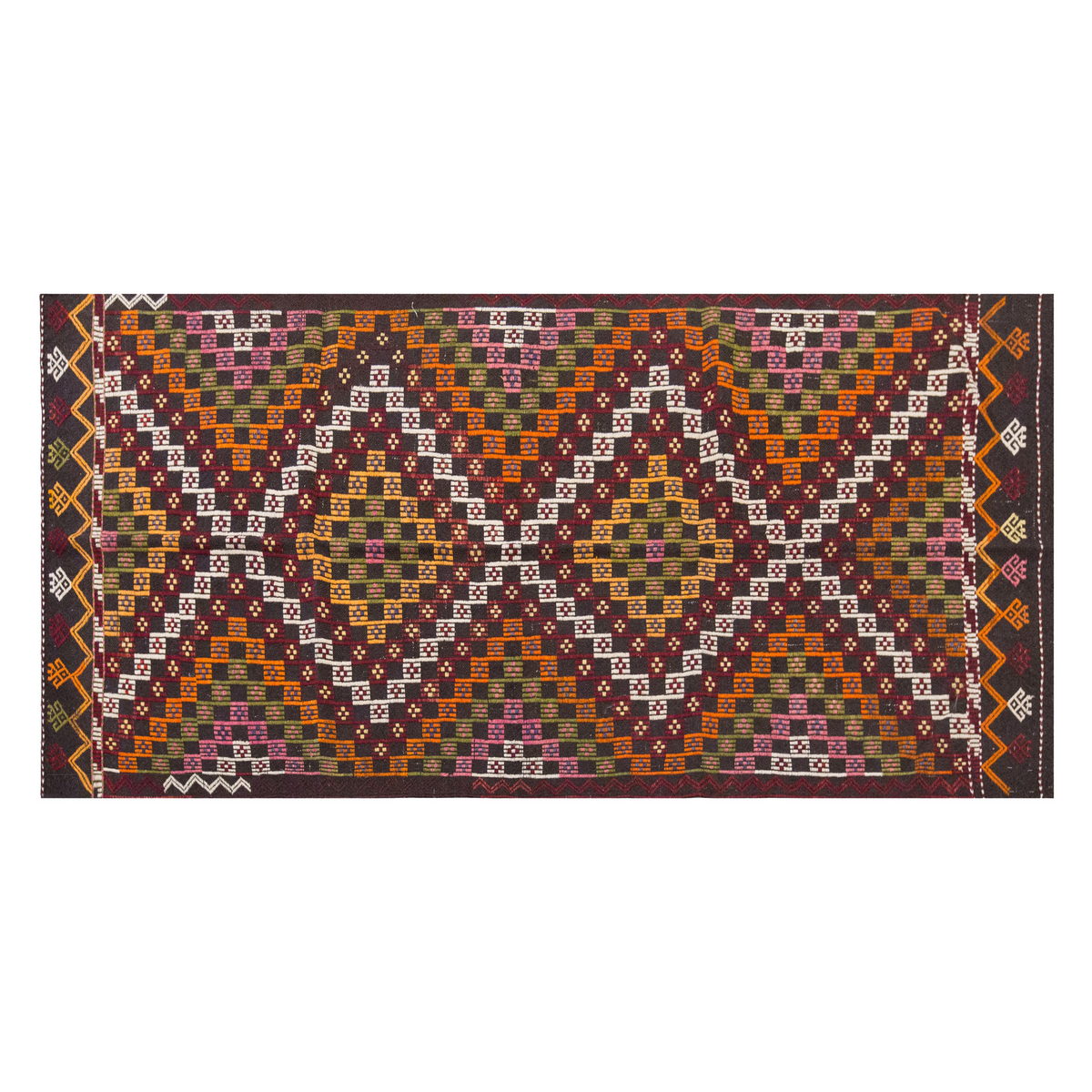 Vintage Large Cicim Rug, 125 x 255 cm / 4.1 x 8.4 feet
