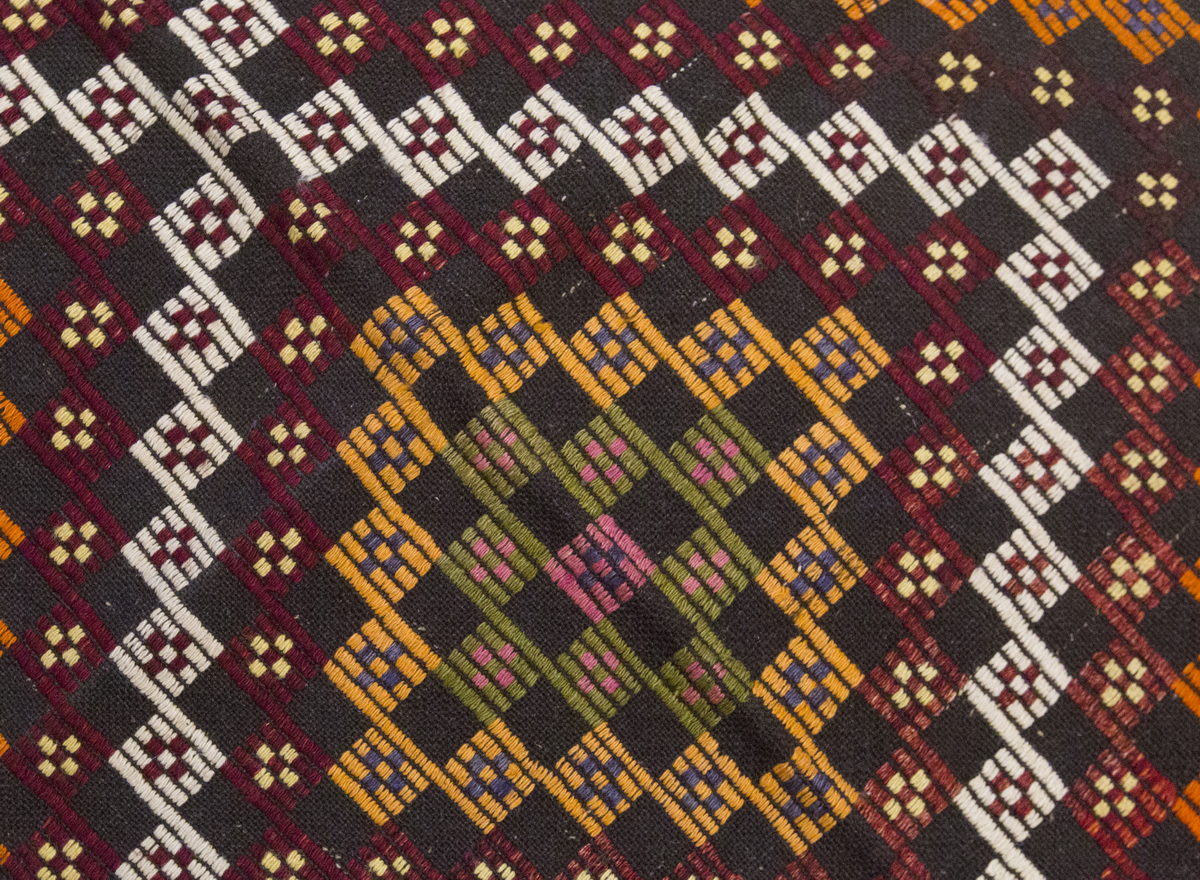 Vintage Large Cicim Rug, 125 x 255 cm / 4.1 x 8.4 feet