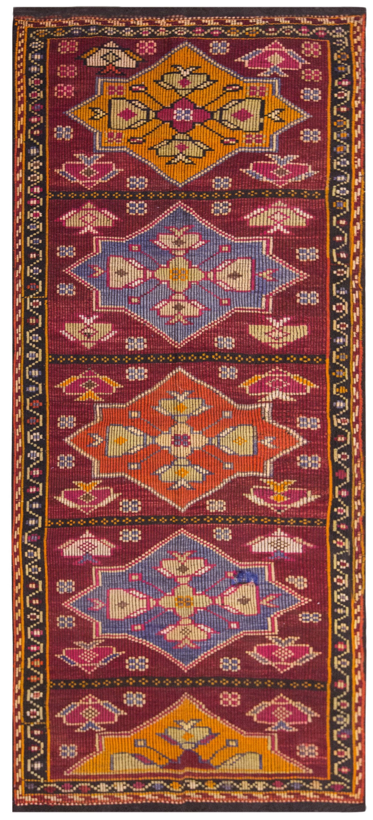 Vintage Large Cicim Rug, 130 x 292 cm / 4.3 x 9.7 feet