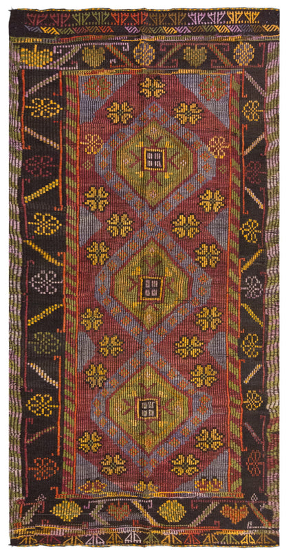Vintage Large Cicim Rug, 150 x 298 cm / 5 x 9.9 feet