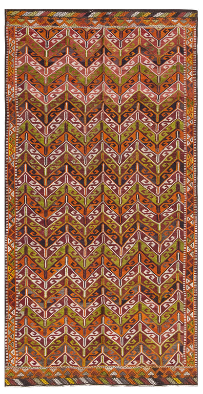 Vintage Large Cicim Rug, 160 x 325 cm / 5.3 x 10.8 feet