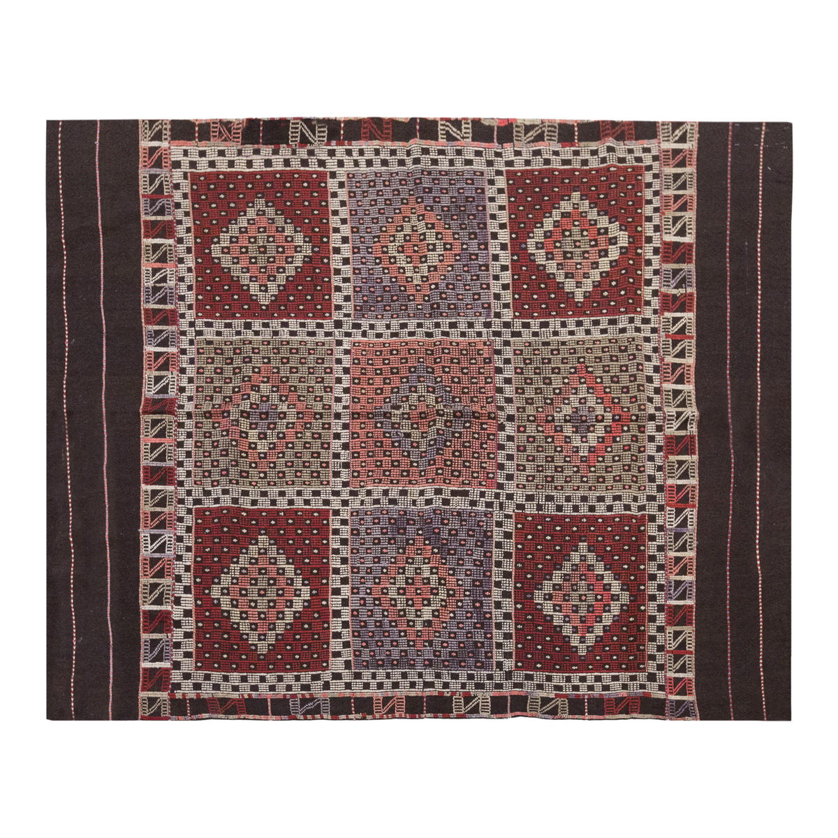 Vintage Large Cicim Rug, 162 x 197 cm / 5.4 x 6.6 feet