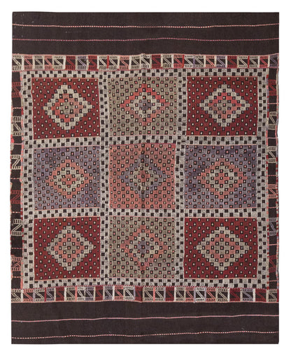 Vintage Large Cicim Rug, 162 x 197 cm / 5.4 x 6.6 feet