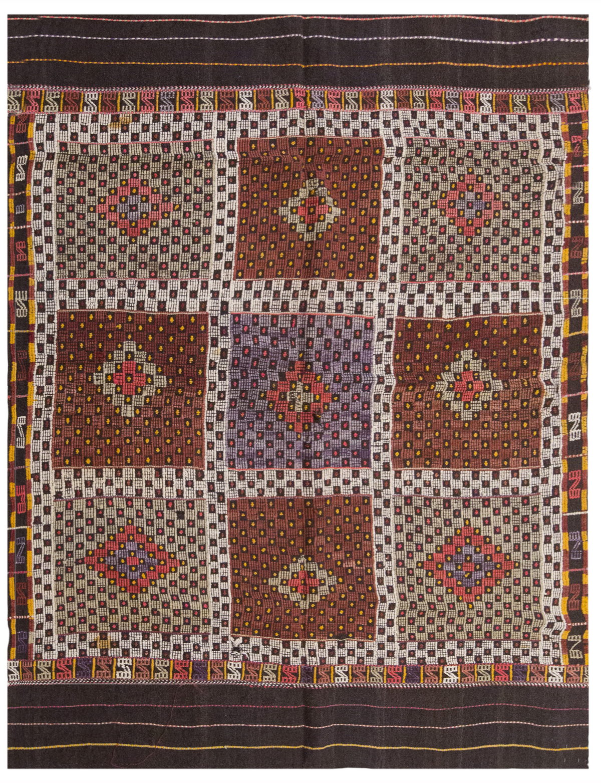 Vintage Large Cicim Rug, 164 x 208 cm / 5.5 x 7 feet