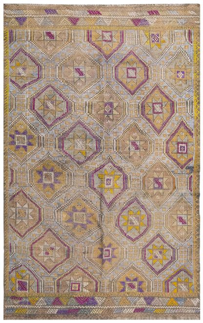 Vintage Large Cicim Rug, 172 x 276 cm / 5.8 x 9 feet