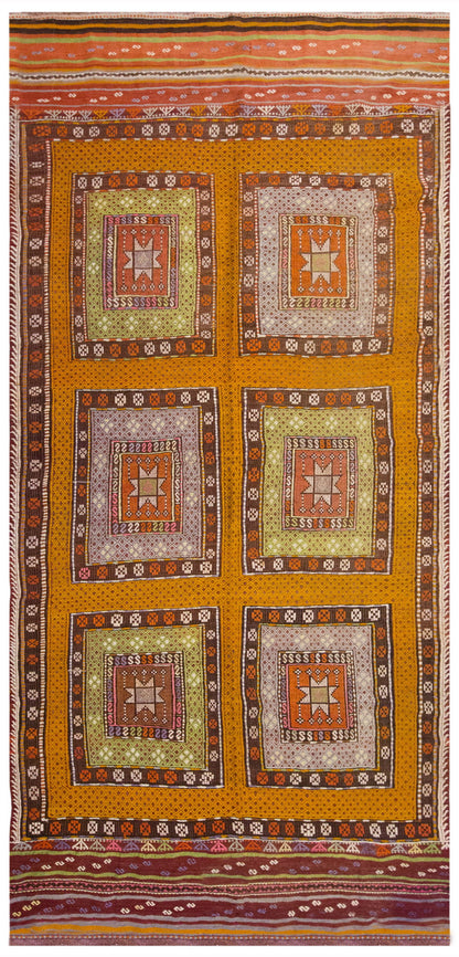 Vintage Large Cicim Rug, 173 x 372 cm / 5.8 x 12.2 feet