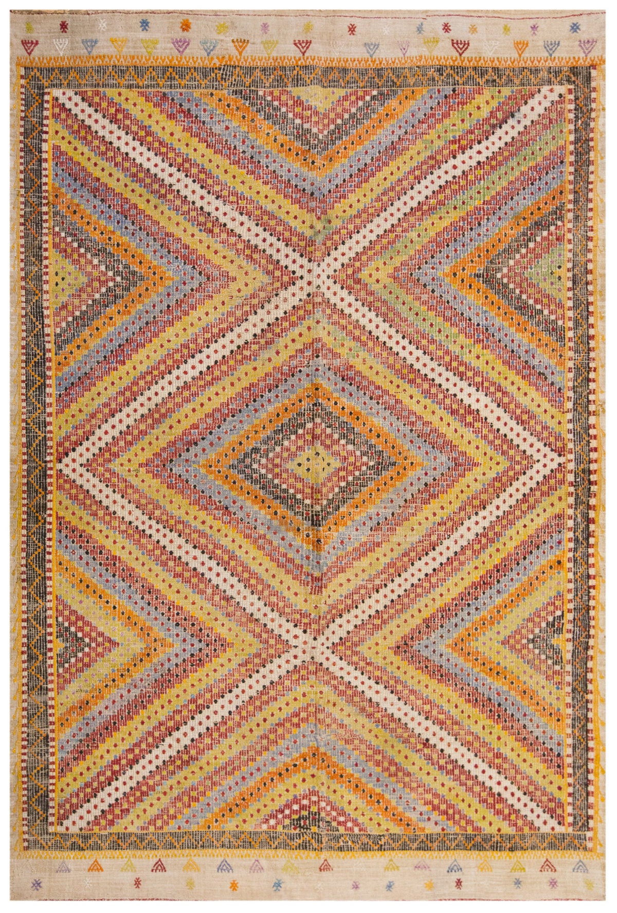 Vintage Large Cicim Rug, 182 x 275 cm / 6 x 9 feet