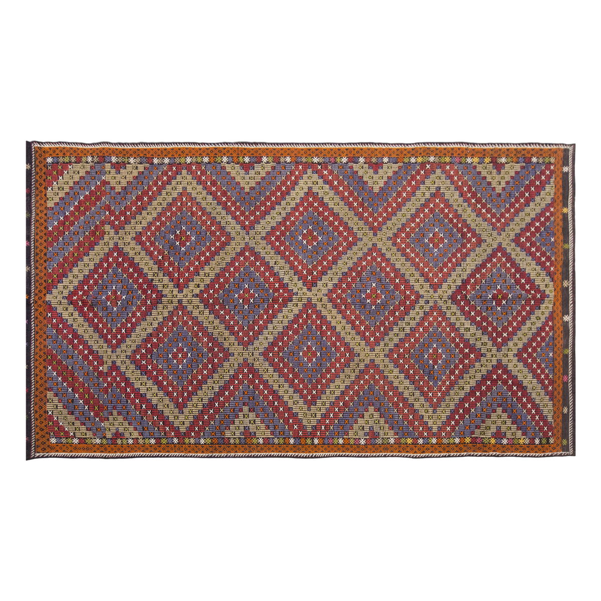 Vintage Large Cicim Rug, 188 x 345 cm / 6.2 x 11.4 feet