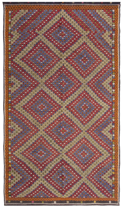 Vintage Large Cicim Rug, 188 x 345 cm / 6.2 x 11.4 feet