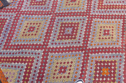 Vintage Large Cicim Rug, 188 x 362 cm / 6.2 x 12 feet