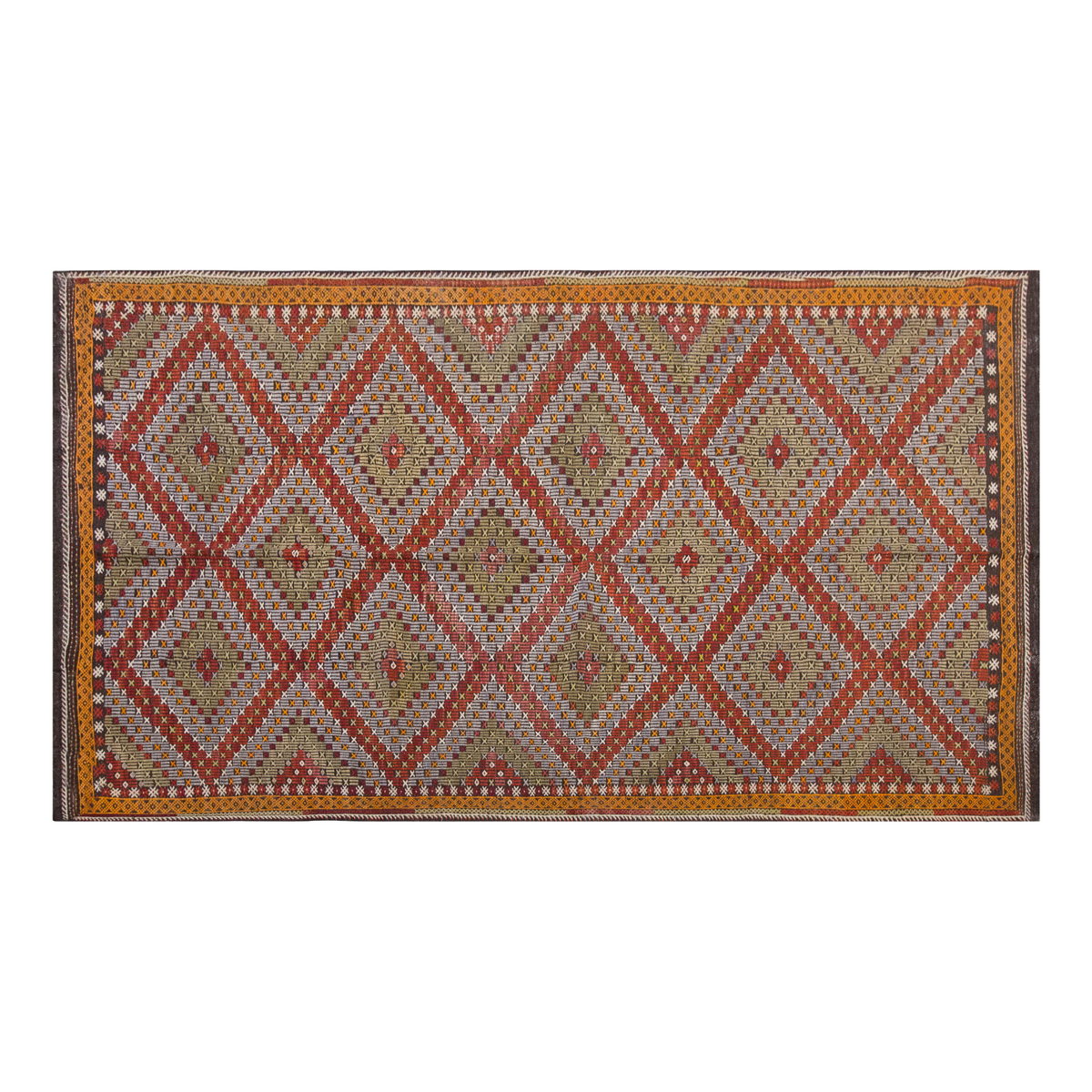 Vintage Large Cicim Rug, 196 x 350 cm / 6.5 x 11.6 feet