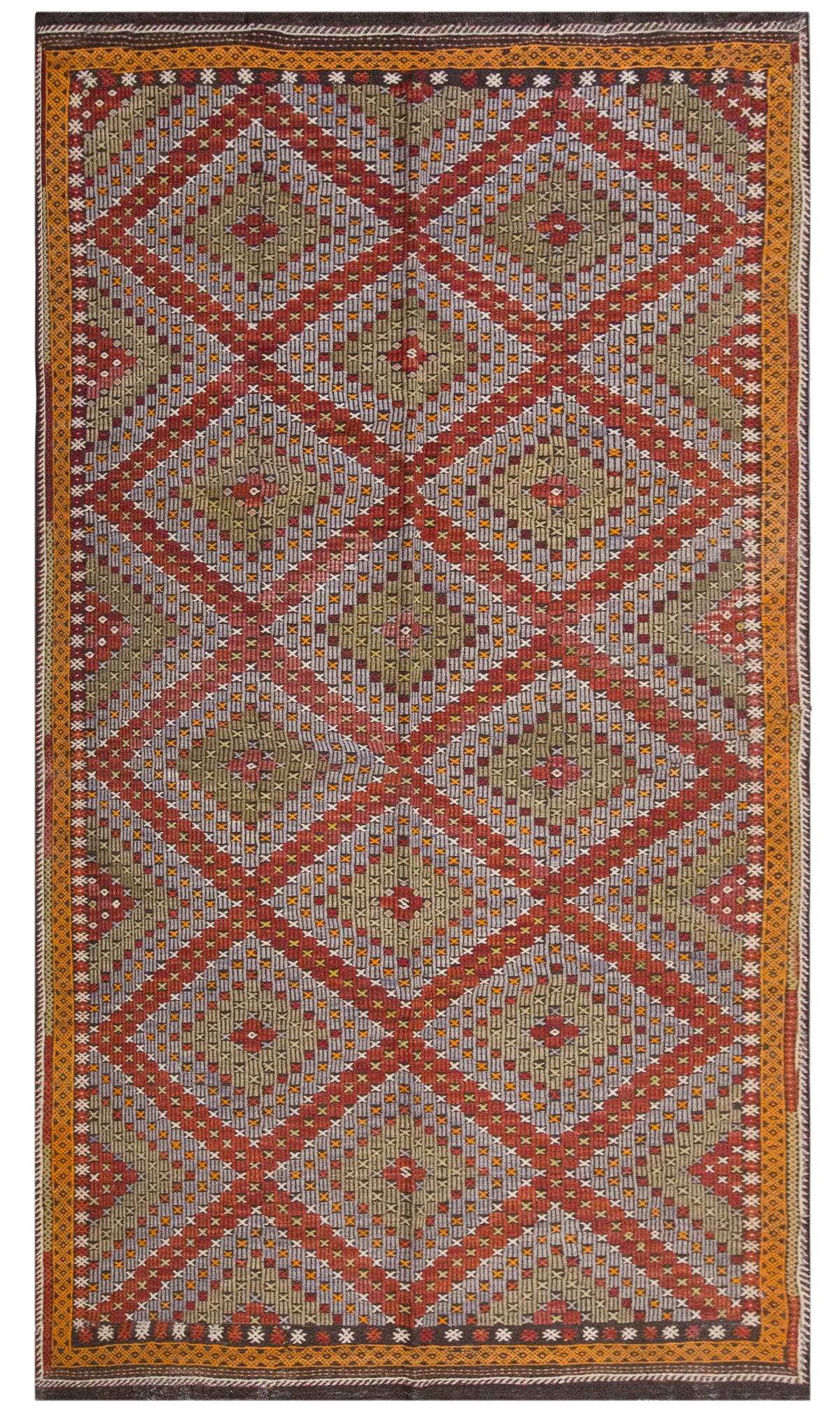 Vintage Large Cicim Rug, 196 x 350 cm / 6.5 x 11.6 feet