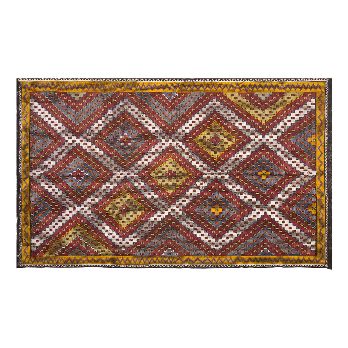 Vintage Large Cicim Rug, 199 x 338 cm / 6.6 x 11.1 feet