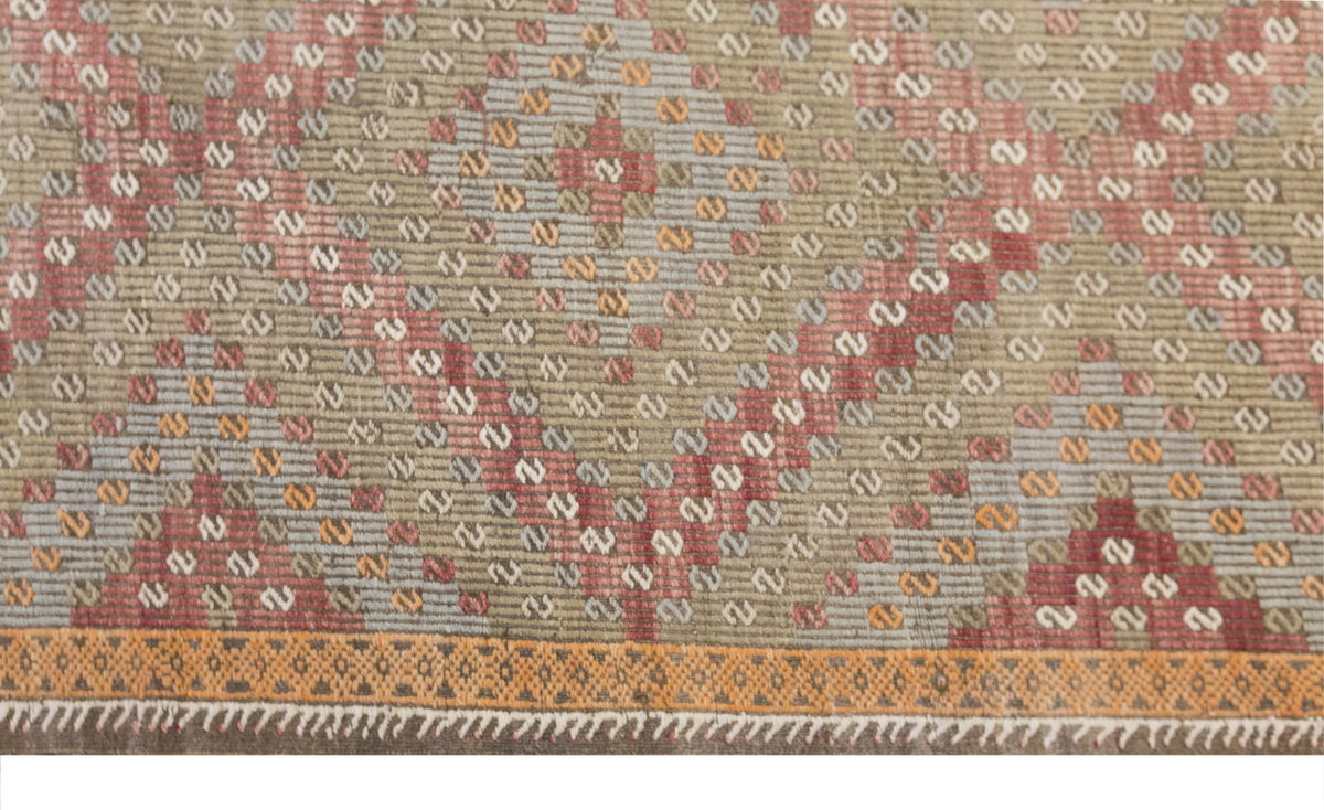 Vintage Large Cicim Rug, 204 x 355 cm / 6.8 x 11.8 feet