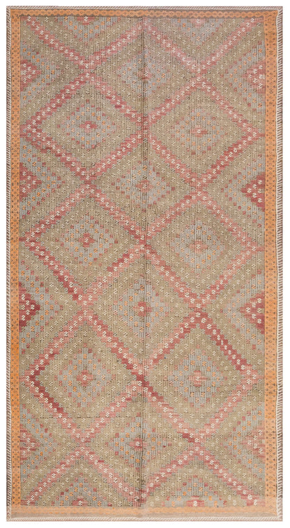Vintage Large Cicim Rug, 204 x 355 cm / 6.8 x 11.8 feet