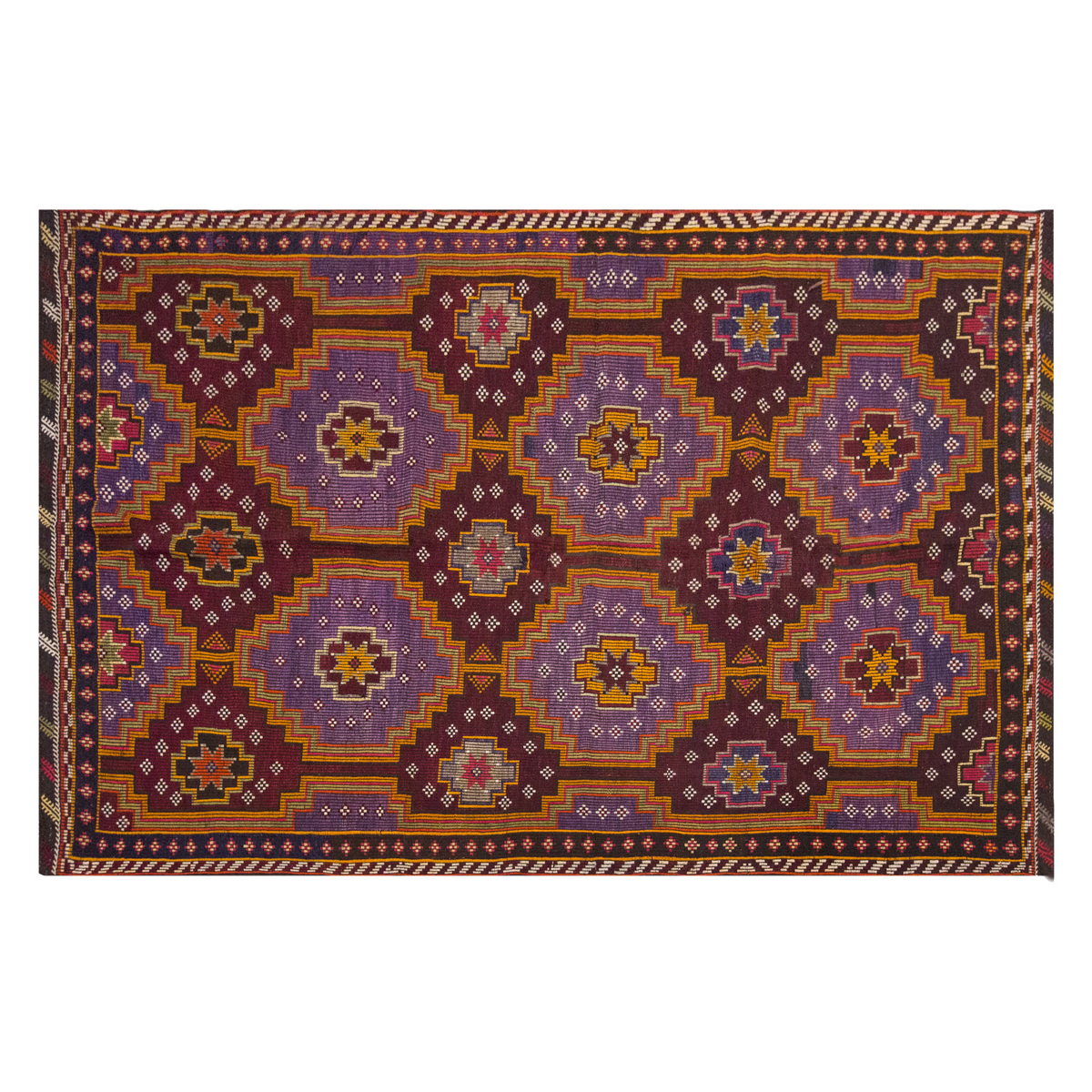 Vintage Large Cicim Rug, 215 x 316 cm / 7 x 10.4 feet
