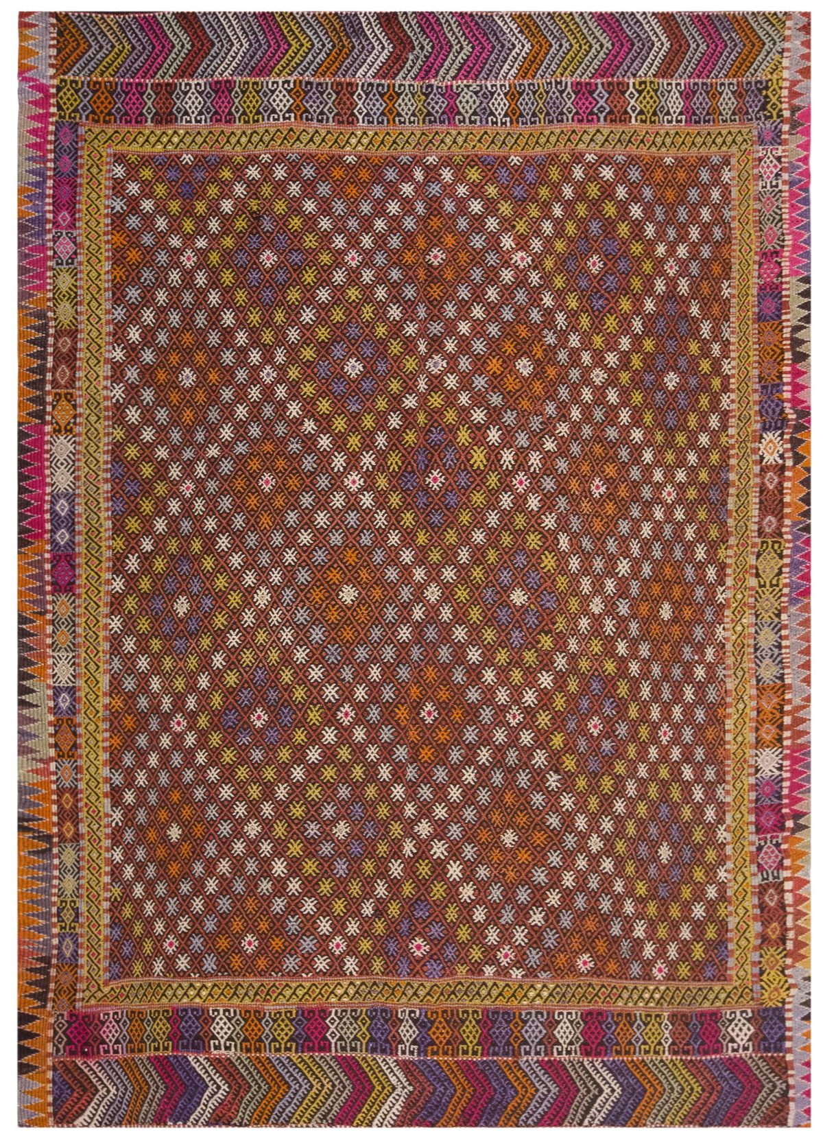 Vintage Large Cicim Rug, 220 x 322 cm / 7.3 x 10.7 feet