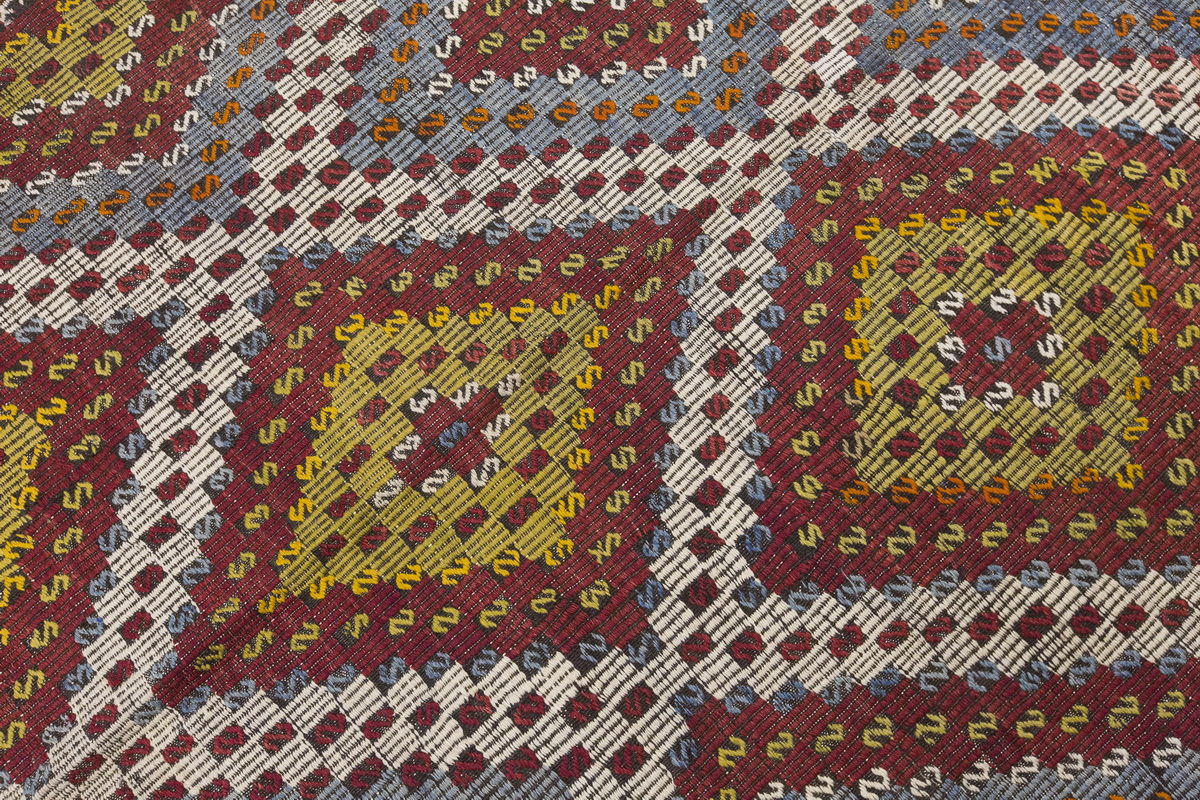 Vintage Large Cicim Rug, 282 x 313 cm /9.3 x 10.3 feet