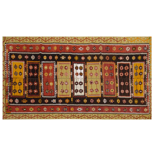 Vintage Large Çorum Kilim, 190 x 340 cm / 6.3 x 11.2 ft Kilim