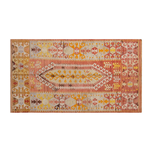 Vintage Large Denizli-Çal Kilim, 160 x 294 cm / 5.3 x 9.8 ft Kilim