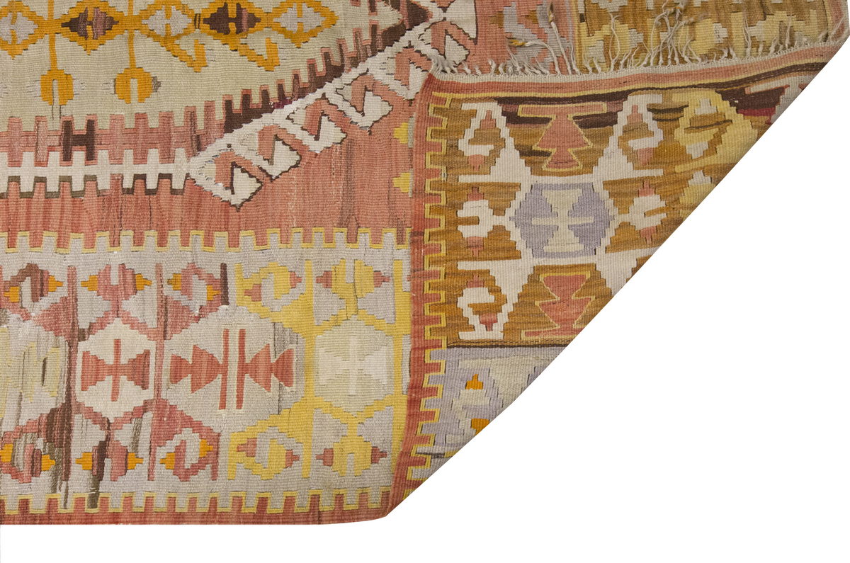 Vintage Large Denizli-Çal Kilim, 160 x 294 cm / 5.3 x 9.8 ft Kilim