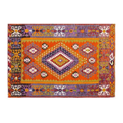 Vintage Large Denizli Çal Kilim, 178 x 300 cm / 6 x 10 ft Kilim