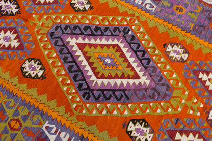 Vintage Large Denizli Çal Kilim, 178 x 300 cm / 6 x 10 ft Kilim