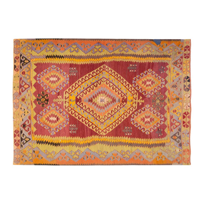 Vintage Large Denizli Çal Kilim, 179 x 289 cm / 6 x 9.6 ft Kilim