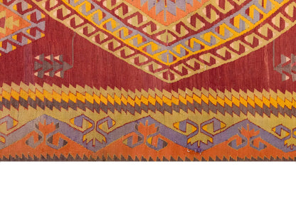 Vintage Large Denizli Çal Kilim, 179 x 289 cm / 6 x 9.6 ft Kilim