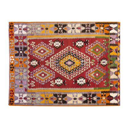 Vintage Large Denizli Çal Kilim, 182 x 291 cm / 6 x 9.7 ft Kilim