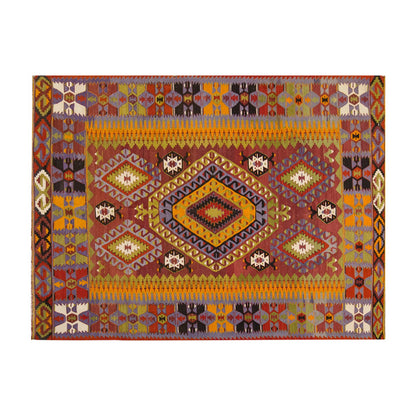 Vintage Large Denizli Çal Kilim, 185 x 289 cm / 6 x 9.6 ft Kilim