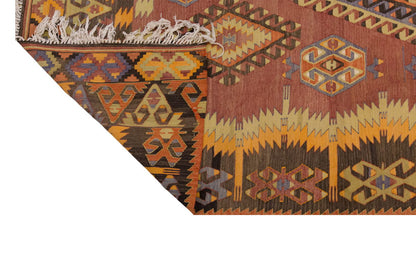 Vintage Large Denizli Çal Kilim, 189 x 334 cm / 6.2 x 11 ft Kilim
