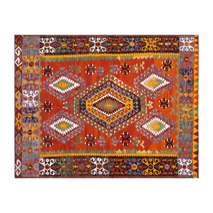 Vintage Large Denizli Çal Kilim, 204 x 308 cm / 6.8 x 11 ft Kilim