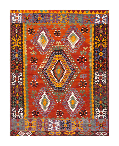 Vintage Large Denizli Çal Kilim, 204 x 308 cm / 6.8 x 11 ft Kilim
