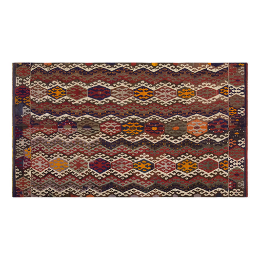 Vintage Large Denizli-Pamukkale Kilim, 200 x 374 cm / 6.7 x 12.3 ft Kilim